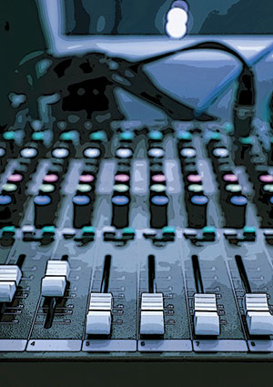 audio desk controller photograph