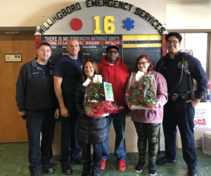 Garfeld Park Academy delivered student's handmade boxwwod holidat decorations to the Willingboro Emergency Services Department