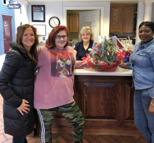 Garfeld Park Academy delivered student's handmade boxwwod holidat decorations to Brookdale Retirement Home in Willingboro