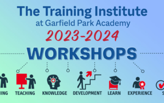 Training Institute 2023-24 Workshops featured banner image title text